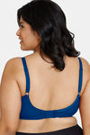 Zivame True Curv Single Layered Non Wired 3/4th Coverage Super Support Bra - Navy Peony — thumbnail 2